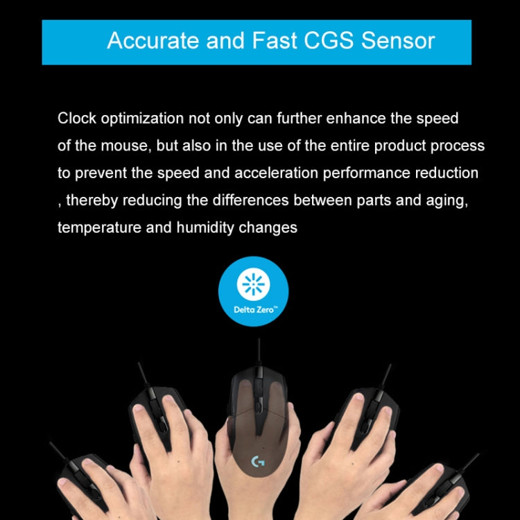 Logitech G102 6-keys RGB Glowing 6000DPI Five-speed Adjustable Wired Optical Gaming Mouse, Length: 2m (Black) - free shipping - PMC TechLife - Order now!