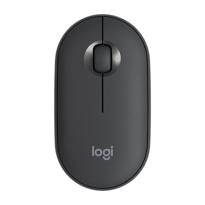 Logitech Pebble Cobblestone Shape Thin 3-keys 1000DPI Mute Wireless Bluetooth Optical Mouse, Wireless Range: 10m (Black) - free shipping - PMC Jewellery - Order now!
