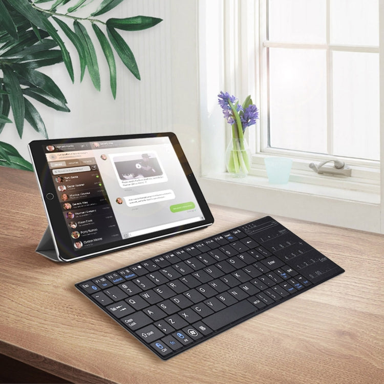 K-07 ABS Wireless Chargeable Bluetooth Touch Keyboard(Black) - free shipping - PMC Jewellery - Order now!