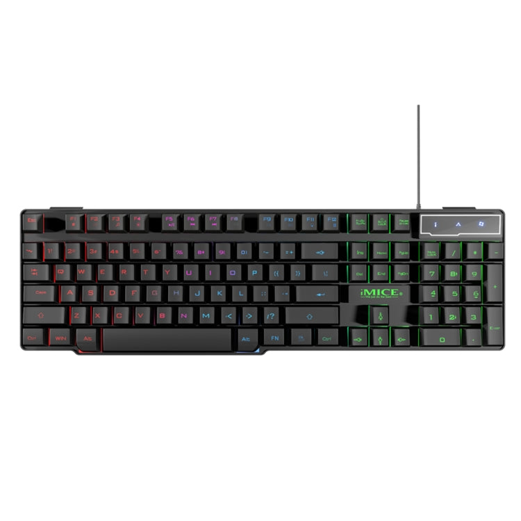 iMICE AK-600 Wired USB Floating Keycap Characters Glow Backlit Gaming Keyboard(Black) - free shipping - PMC Jewellery - Order now!