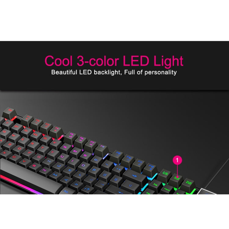 iMICE AK-600 Wired USB Floating Keycap Characters Glow Backlit Gaming Keyboard(Black) - free shipping - PMC Jewellery - Order now!