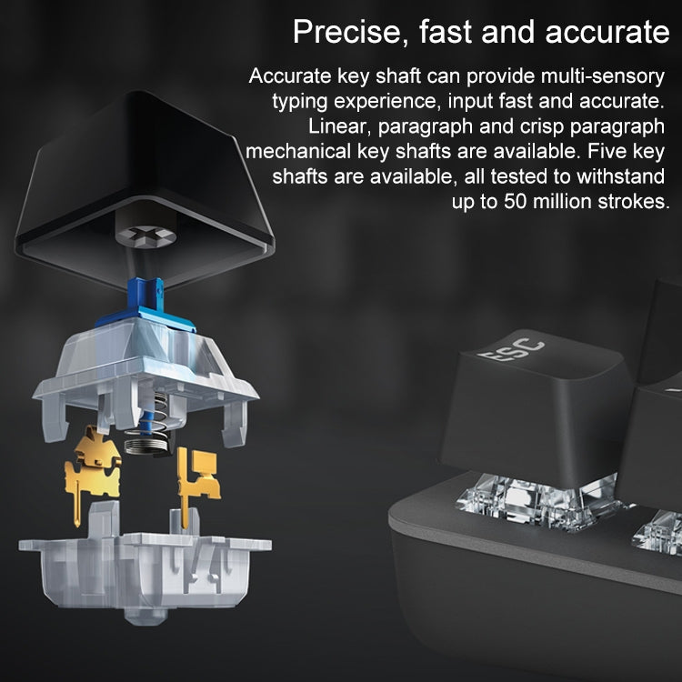 Logitech K845 CHERRY Blue Axis Backlit Mechanical Wired Keyboard, Cable Length: 1.8m - free shipping - PMC Jewellery - Order now!