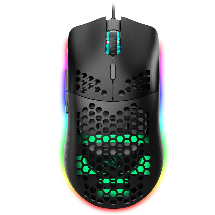 HXSJ J900 6 Keys RGB Lighting Programmable Gaming Wired Mouse (Black) - free shipping - PMC Jewellery - Order now!