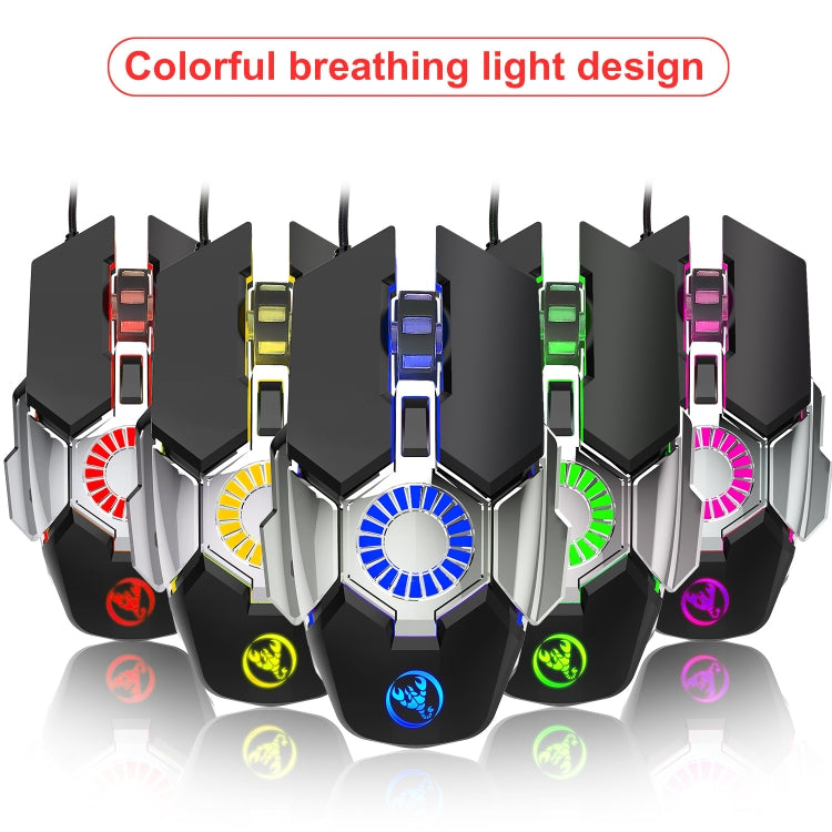 HXSJ J700 Colorful Lighting Programmable E-sports Gaming Wired Mouse - free shipping - PMC TechLife - Order now!