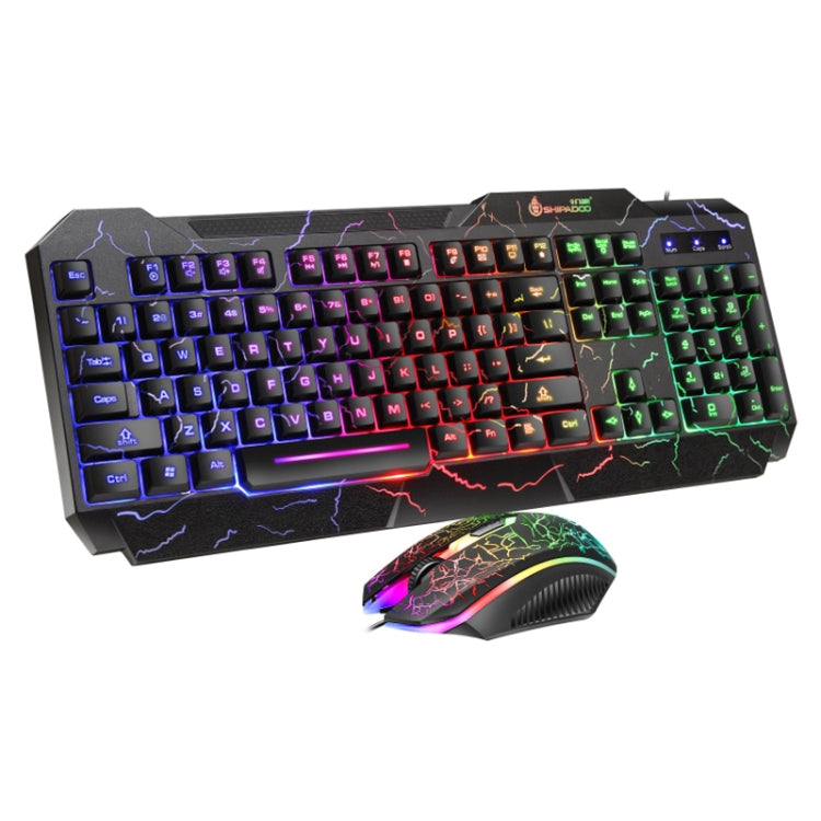 SHIPADOO D620 104-key Wired RGB Color Cracked Backlight Gaming Keyboard Mouse Kit for Laptop, PC - Wired Keyboard by SHIPADOO | Online Shopping South Africa | PMC TechLife | Buy Now Pay Later Mobicred