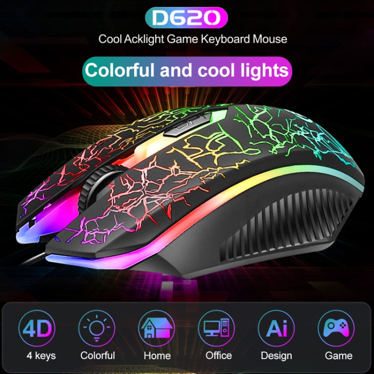 SHIPADOO D620 104-key Wired RGB Color Cracked Backlight Gaming Keyboard Mouse Kit for Laptop, PC - Wired Keyboard by SHIPADOO | Online Shopping South Africa | PMC TechLife | Buy Now Pay Later Mobicred