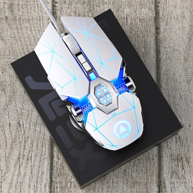 YINDIAO 3200DPI 4-modes Adjustable 7-keys RGB Light Wired Gaming Mechanical Mouse, Style: Silent Version(White) - free shipping - PMC TechLife - Order now!