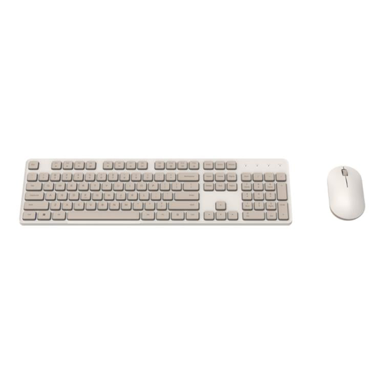 Original Xiaomi 2.4GHz Wireless Keyboard + Mouse Set 2 for Notebook Desktop Laptop(Milk Tea White) - free shipping - PMC TechLife - Order now!
