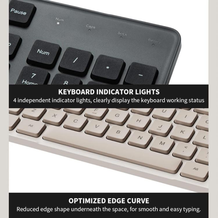 Original Xiaomi 2.4GHz Wireless Keyboard + Mouse Set 2 for Notebook Desktop Laptop(Milk Tea White) - free shipping - PMC TechLife - Order now!