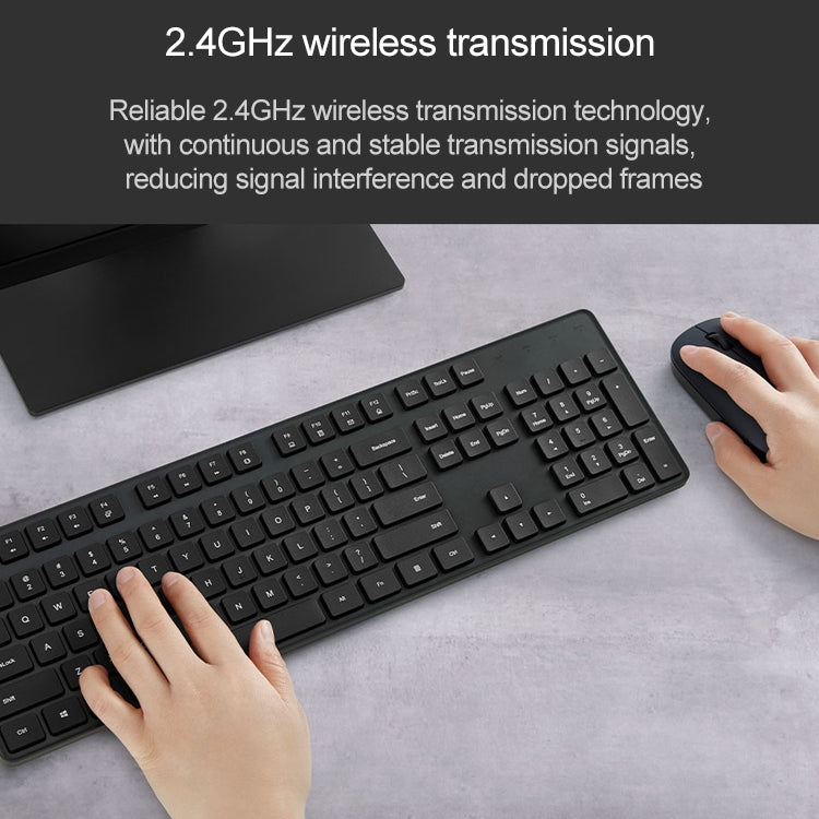 Original Xiaomi 2.4GHz Wireless Keyboard + Mouse Set 2 for Notebook Desktop Laptop(Black) - free shipping - PMC TechLife - Order now!