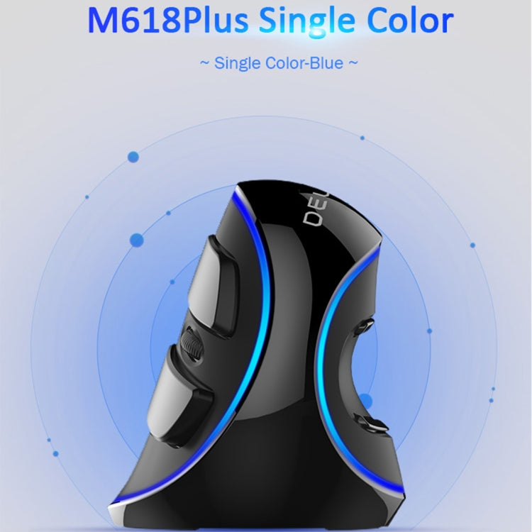 DELUX M618 Plus Wired Blue Version Optical Mouse Ergonomic Vertical Mouse 1600DPI - free shipping - PMC Jewellery - Order now!