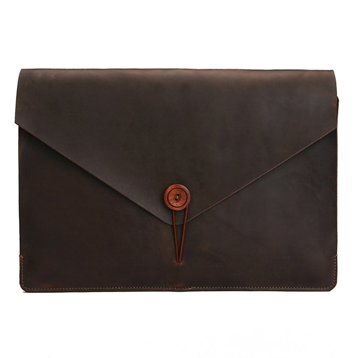 Universal Genuine Leather Business Laptop Tablet Bag, For 15.4 inch and Below Macbook, Samsung, Lenovo, Sony, DELL Alienware, CHUWI, ASUS, HP(Coffee) - free shipping - PMC TechLife - Order now!