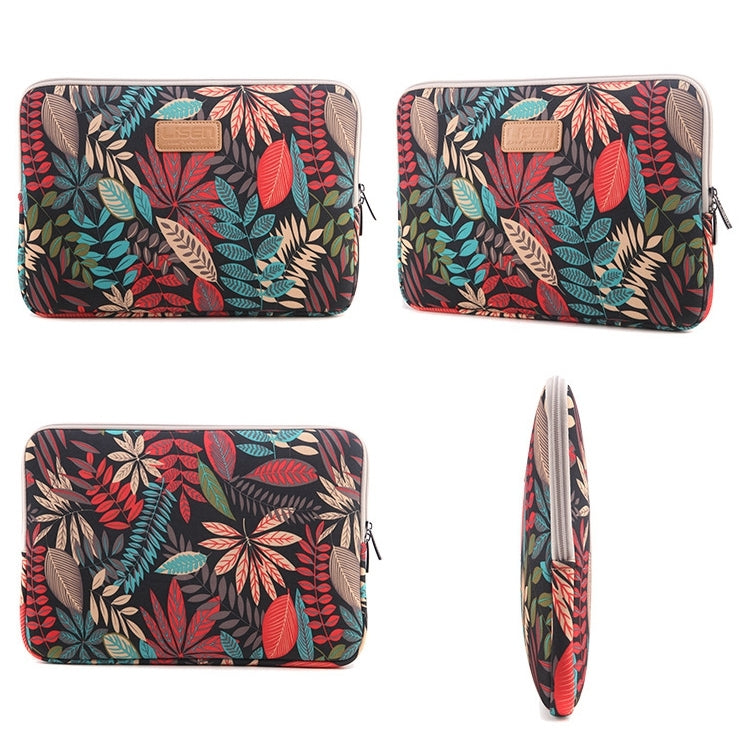 Lisen 10 inch Sleeve Case  Colorful Leaves Zipper Briefcase Carrying Bag for iPad Air 2, iPad Air, iPad 4, iPad New, Galaxy Tab A 10.1, Lenovo Yoga 10.1 inch, Microsoft Surface Pro 10.6,  10 inch and Below Laptops / Tablets(Black) - 10 - 11 inch by PMC Jewellery | Online Shopping South Africa | PMC Jewellery | Buy Now Pay Later Mobicred