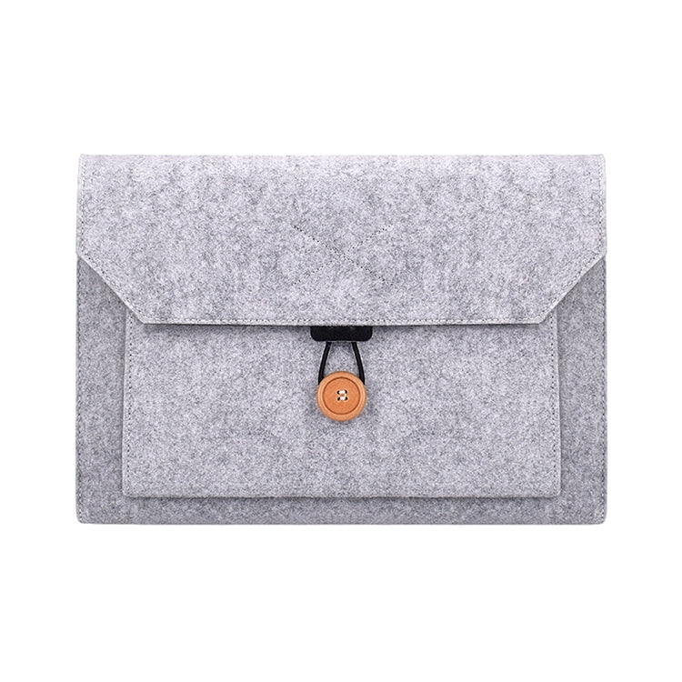 ND06 Multi-purpose Felt Button Laptop Inner Bag for 12.5 inch Laptop(Grey) - Other by PMC TechLife | Online Shopping South Africa | PMC TechLife | Buy Now Pay Later Mobicred