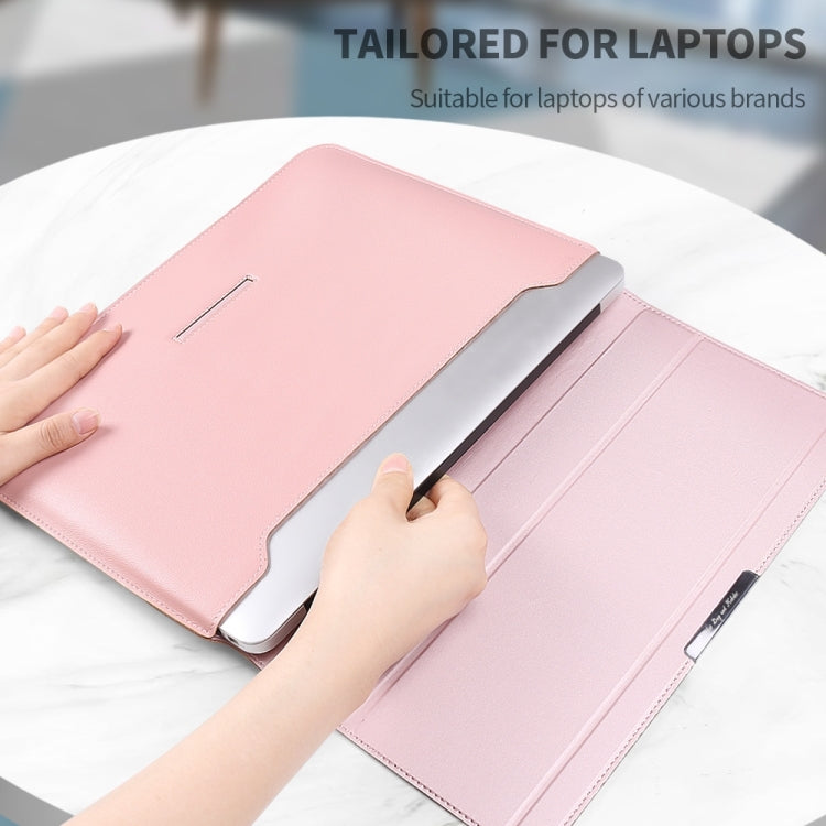 4 in 1 Universal Laptop Holder PU Waterproof Protection Wrist Laptop Bag, Size: 17 inch(Rose Gold) - free shipping - PMC Jewellery - Order now!