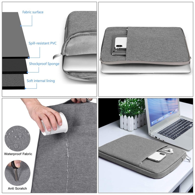 13.3 inch Universal Fashion Soft Laptop Denim Bags Portable Zipper Notebook Laptop Case Pouch for MacBook Air / Pro, Lenovo and other Laptops, Size: 35.5x26.5x2cm(Black) - 13.3 inch by PMC TechLife | Online Shopping South Africa | PMC TechLife | Buy Now Pay Later Mobicred