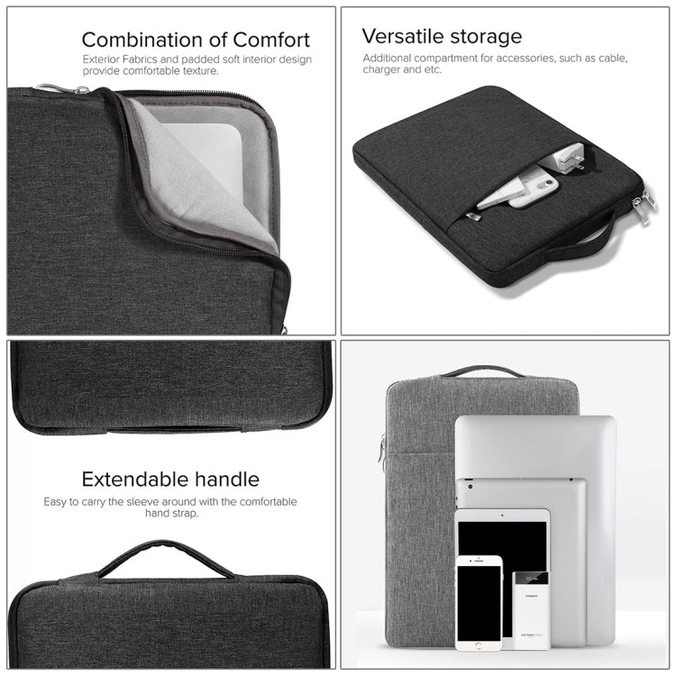 13.3 inch Universal Fashion Soft Laptop Denim Bags Portable Zipper Notebook Laptop Case Pouch for MacBook Air / Pro, Lenovo and other Laptops, Size: 35.5x26.5x2cm (Purple) - 13.3 inch by PMC TechLife | Online Shopping South Africa | PMC TechLife | Buy Now Pay Later Mobicred