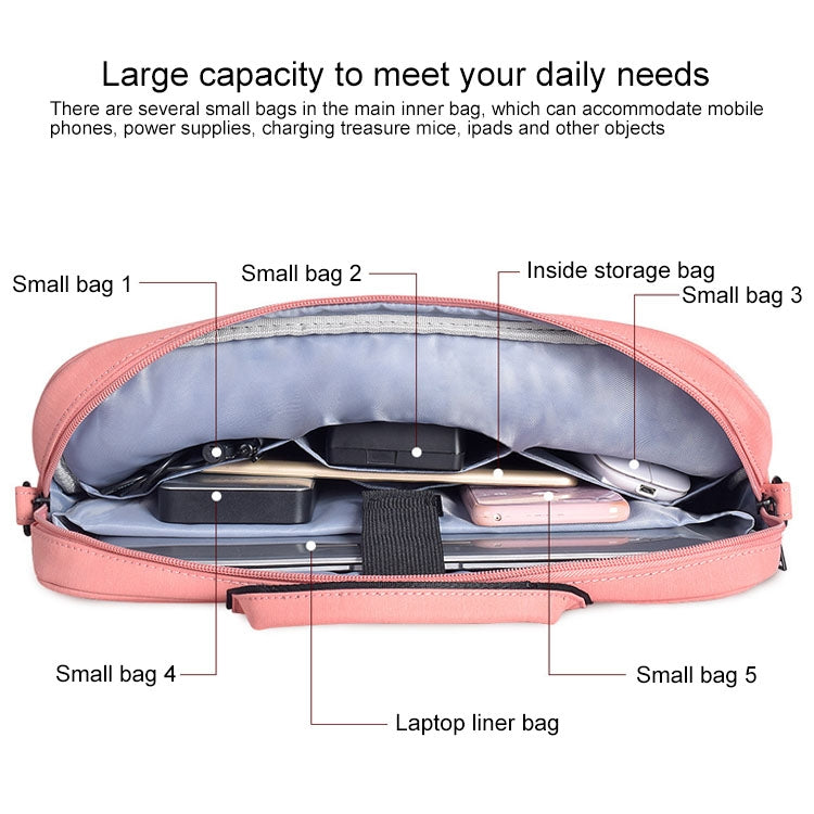 DJ03 Waterproof Anti-scratch Anti-theft One-shoulder Handbag for 15.6 inch Laptops, with Suitcase Belt(Black) - free shipping - PMC Jewellery - Order now!