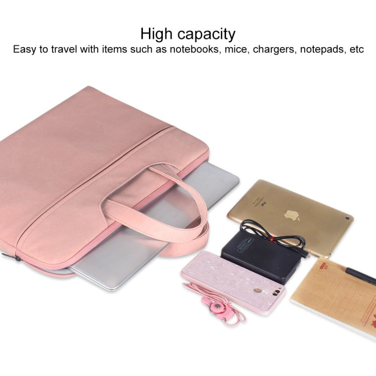 ST06 Waterproof PU Leather Zipper Hidden Portable Strap One-shoulder Handbag for 13.3 inch Laptops, with Suitcase Belt(Light Grey) - 13.3 inch by PMC TechLife | Online Shopping South Africa | PMC TechLife | Buy Now Pay Later Mobicred