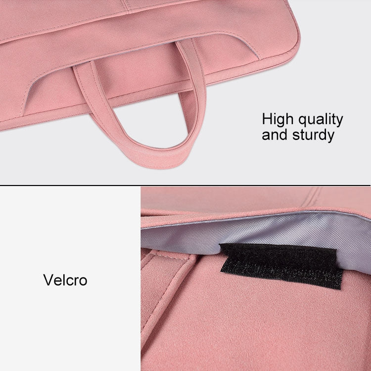 ST06S Waterproof PU Leather Zipper Hidden Portable Strap One-shoulder Handbag for 13.3 inch Laptops, with Magic Stick & Suitcase Belt (Light Grey) - 13.3 inch by PMC TechLife | Online Shopping South Africa | PMC TechLife | Buy Now Pay Later Mobicred