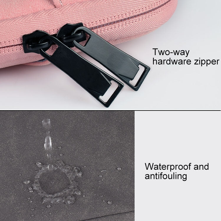 ST06S Waterproof PU Leather Zipper Hidden Portable Strap One-shoulder Handbag for 14.1 inch Laptops, with Magic Stick & Suitcase Belt (Pink) - 14.1 inch by PMC TechLife | Online Shopping South Africa | PMC TechLife | Buy Now Pay Later Mobicred