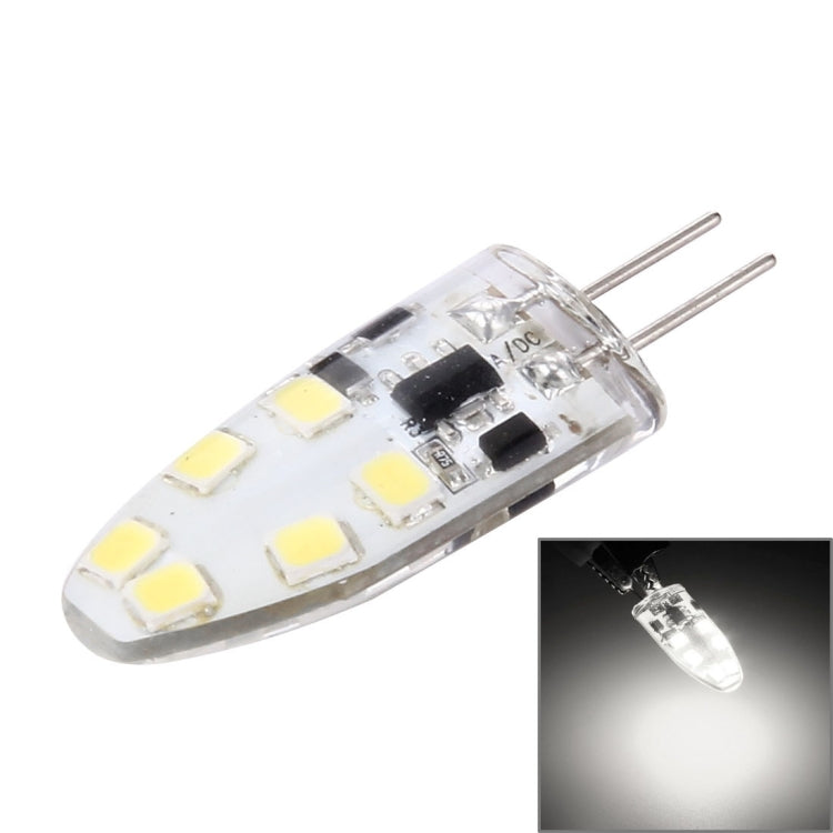 G4 2W 180LM Corn Light Bulb, 12 LED SMD 2835 Silicone, DC 12V, Big Size: 3.9x1.4x0.9cm(White Light) - LED Blubs & Tubes by PMc TechLife | Online Shopping South Africa | PMc TechLife | Buy Now Pay Later Mobicred