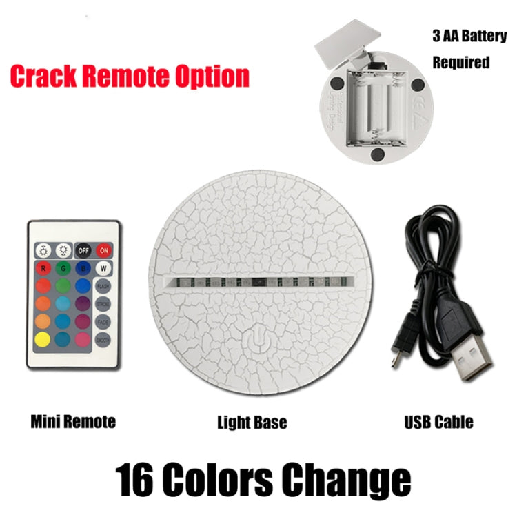 Motorcycle Shape 3D Colorful LED Vision Light Table Lamp, Crack Remote Control Version - Novelty Lighting by PMC TechLife | Online Shopping South Africa | PMC TechLife | Buy Now Pay Later Mobicred
