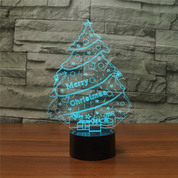 Christmas Tree Shape 3D Colorful LED Vision Light Table Lamp, 16 Colors Remote Control Version - Novelty Lighting by PMC TechLife | Online Shopping South Africa | PMC TechLife | Buy Now Pay Later Mobicred