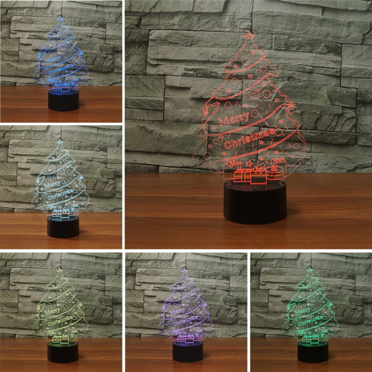 Christmas Tree Shape 3D Colorful LED Vision Light Table Lamp, 16 Colors Remote Control Version - Novelty Lighting by PMC TechLife | Online Shopping South Africa | PMC TechLife | Buy Now Pay Later Mobicred