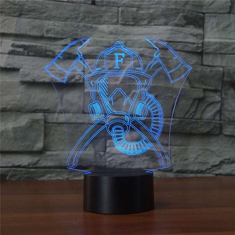 Fire Mask Shape 3D Colorful LED Vision Light Table Lamp, Crack Touch Version - Novelty Lighting by PMC TechLife | Online Shopping South Africa | PMC TechLife | Buy Now Pay Later Mobicred