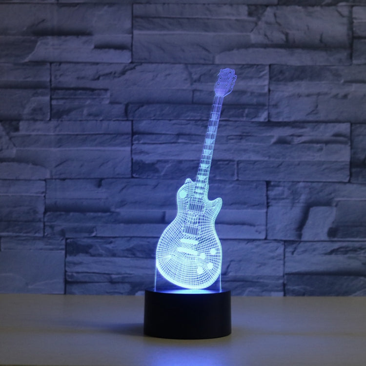 Guitar Shape 3D Colorful LED Vision Light Table Lamp, USB Touch Version - Novelty Lighting by PMC TechLife | Online Shopping South Africa | PMC TechLife | Buy Now Pay Later Mobicred