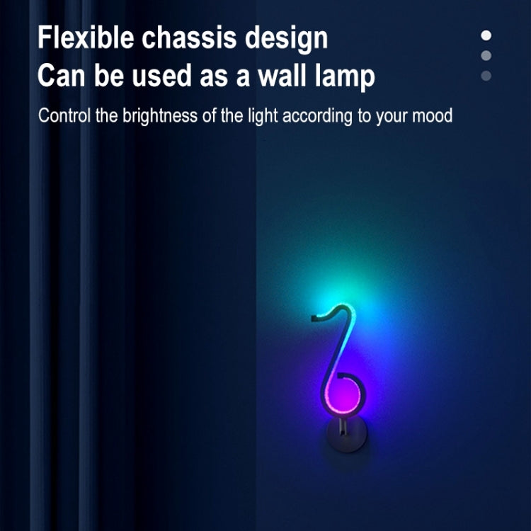 Home RGB Illusory Color Musical Note Light Desk Lamp - Desk Lamps by PMc TechLife | Online Shopping South Africa | PMc TechLife | Buy Now Pay Later Mobicred