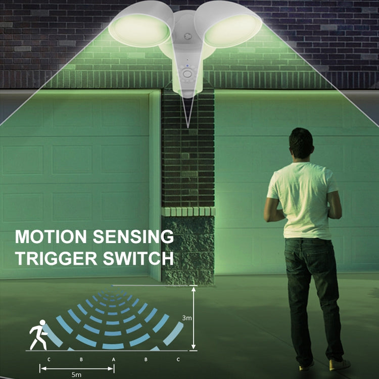 20W LED Smart Sensor Outdoor Floodlight with 1080P Security Camera, 4000K White Light (White) - Street Lights by PMC Jewellery | Online Shopping South Africa | PMC Jewellery | Buy Now Pay Later Mobicred