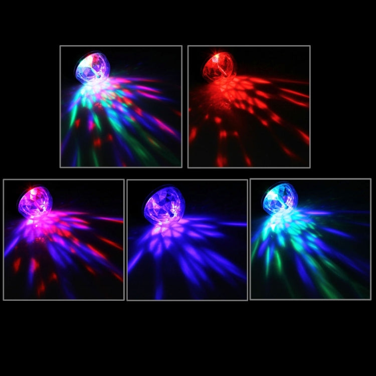 3W Mini 3ATM  water resistant  Rotating Magic Ball LED Stage Light, with Bicycle Mount - free shipping - PMc TechLife - Order now!