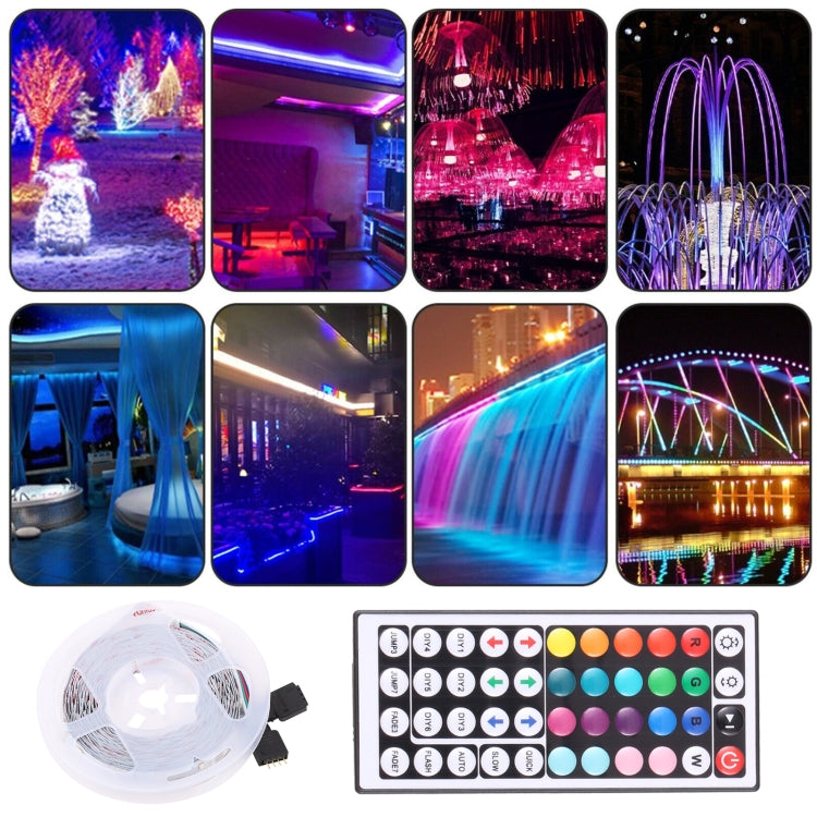 Bare Board 2835 SMD RGB LED Rope Light, 60 LED/m, Length: 5m, 12V 2A 100-240V, with 44-key Remote Control (EU Plug) - Bare Board Light by PMC TechLife | Online Shopping South Africa | PMC TechLife | Buy Now Pay Later Mobicred