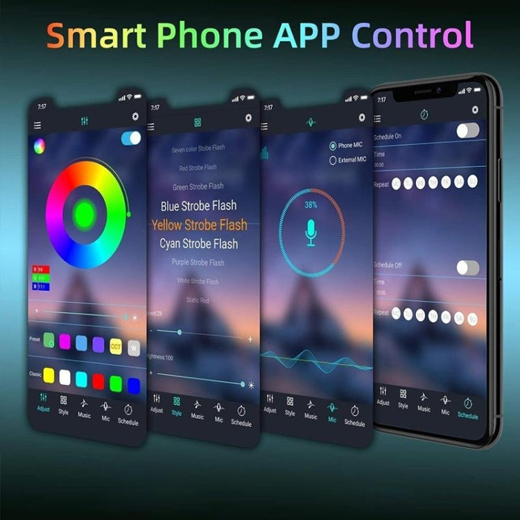 Smart Bluetooth APP Control Bare Board 2835 SMD RGB LED Rope Light, 60 LED/m, Length: 5m, 12V 2A 100-240V(UK Plug) - Bare Board Light by PMC TechLife | Online Shopping South Africa | PMC TechLife | Buy Now Pay Later Mobicred