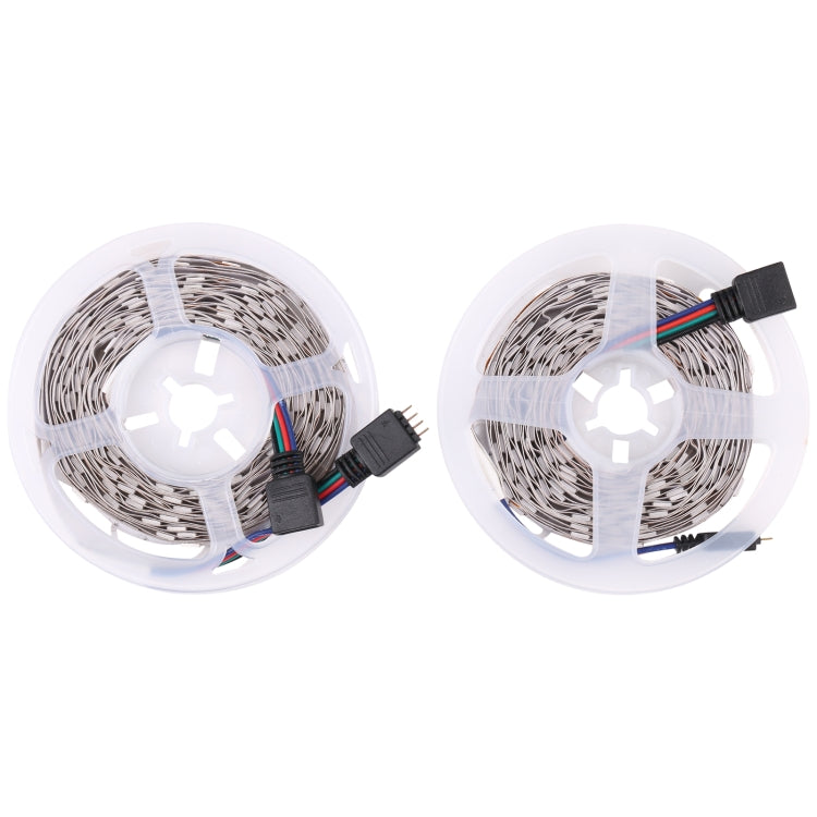 2pcs Bare Board 5050 SMD RGB LED Rope Light, 30 LED/m, Length: 5m, 12V 2A 100-240V, with 24 Keys Doodle Controller (US Plug) - Bare Board Light by PMC TechLife | Online Shopping South Africa | PMC TechLife | Buy Now Pay Later Mobicred