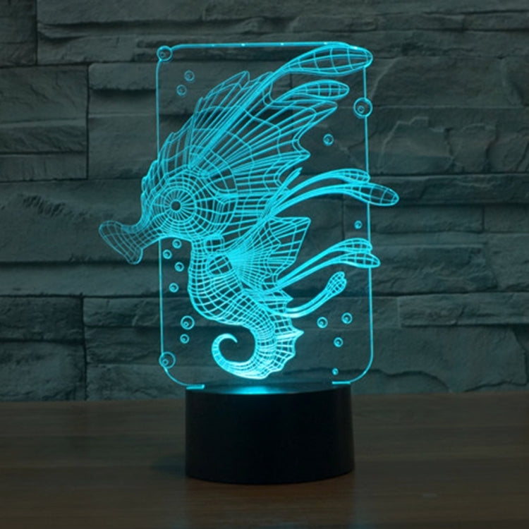 Hippocampus Style 3D Touch Switch Control LED Light , 7 Colour Discoloration Creative Visual Stereo Lamp Desk Lamp Night Light - Novelty Lighting by PMC TechLife | Online Shopping South Africa | PMC TechLife | Buy Now Pay Later Mobicred