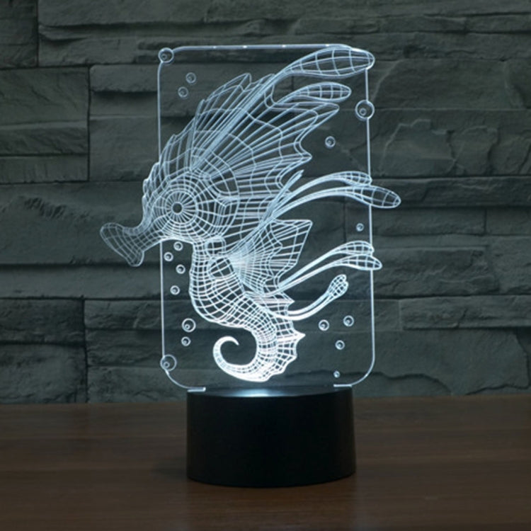 Hippocampus Style 3D Touch Switch Control LED Light , 7 Colour Discoloration Creative Visual Stereo Lamp Desk Lamp Night Light - Novelty Lighting by PMC TechLife | Online Shopping South Africa | PMC TechLife | Buy Now Pay Later Mobicred