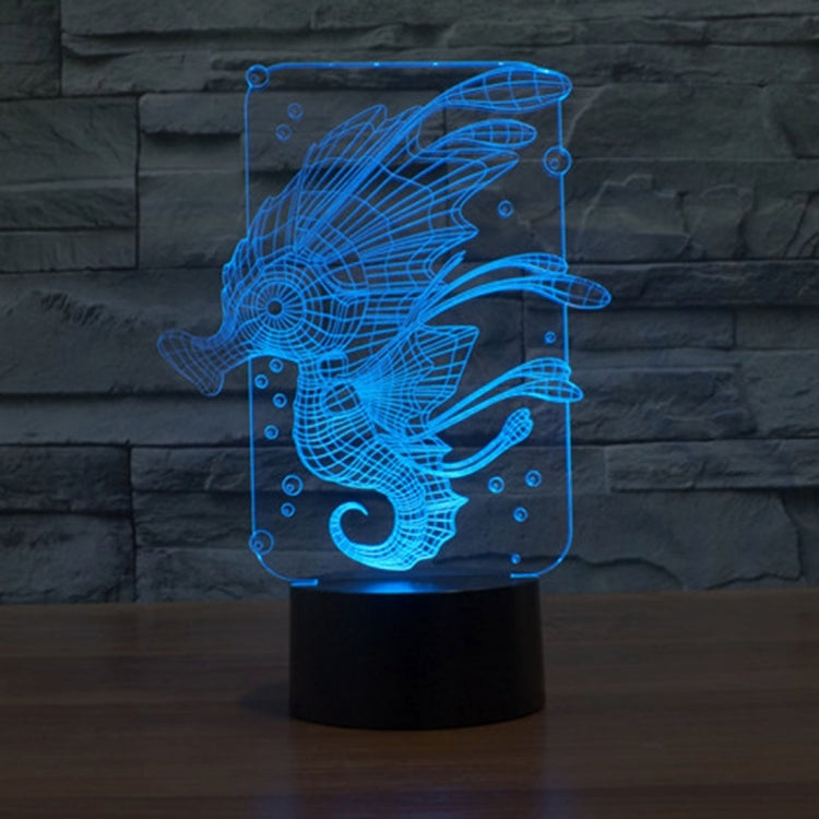 Hippocampus Style 3D Touch Switch Control LED Light , 7 Colour Discoloration Creative Visual Stereo Lamp Desk Lamp Night Light - Novelty Lighting by PMC TechLife | Online Shopping South Africa | PMC TechLife | Buy Now Pay Later Mobicred