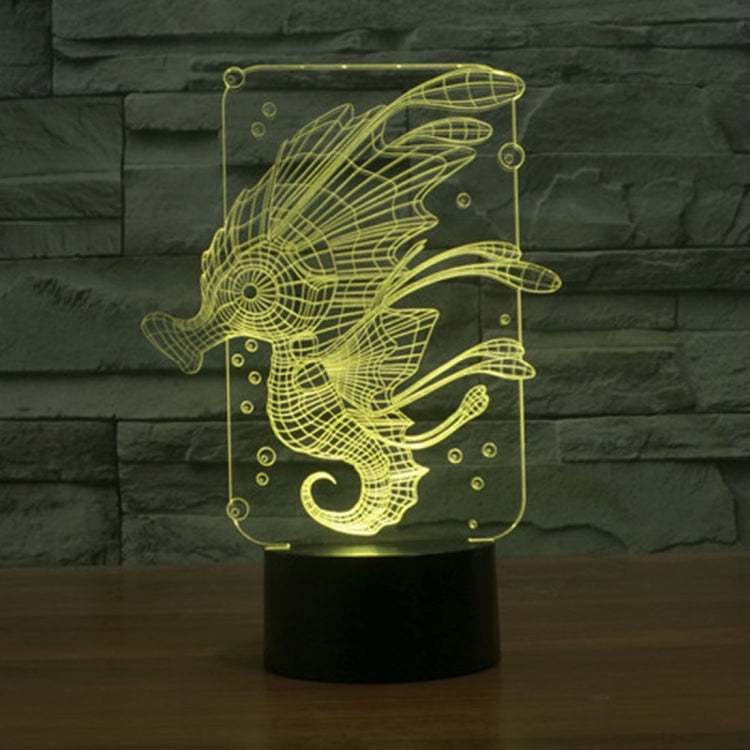 Hippocampus Style 3D Touch Switch Control LED Light , 7 Colour Discoloration Creative Visual Stereo Lamp Desk Lamp Night Light - Novelty Lighting by PMC TechLife | Online Shopping South Africa | PMC TechLife | Buy Now Pay Later Mobicred
