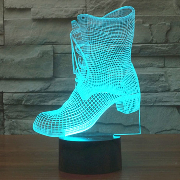 Boots Style 3D Touch Switch Control LED Light , 7 Color Discoloration Creative Visual Stereo Lamp Desk Lamp Night Light - Novelty Lighting by PMC TechLife | Online Shopping South Africa | PMC TechLife | Buy Now Pay Later Mobicred