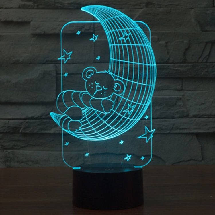 Moon Bears Style 3D Touch Switch Control LED Light , 7 Color Discoloration Creative Visual Stereo Lamp Desk Lamp Night Light - Novelty Lighting by PMC TechLife | Online Shopping South Africa | PMC TechLife | Buy Now Pay Later Mobicred