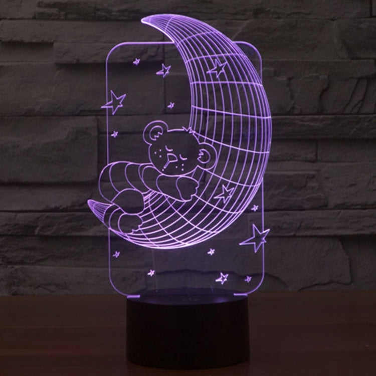 Moon Bears Style 3D Touch Switch Control LED Light , 7 Color Discoloration Creative Visual Stereo Lamp Desk Lamp Night Light - Novelty Lighting by PMC TechLife | Online Shopping South Africa | PMC TechLife | Buy Now Pay Later Mobicred