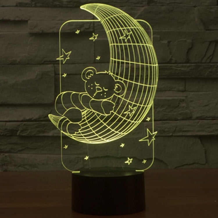 Moon Bears Style 3D Touch Switch Control LED Light , 7 Color Discoloration Creative Visual Stereo Lamp Desk Lamp Night Light - Novelty Lighting by PMC TechLife | Online Shopping South Africa | PMC TechLife | Buy Now Pay Later Mobicred
