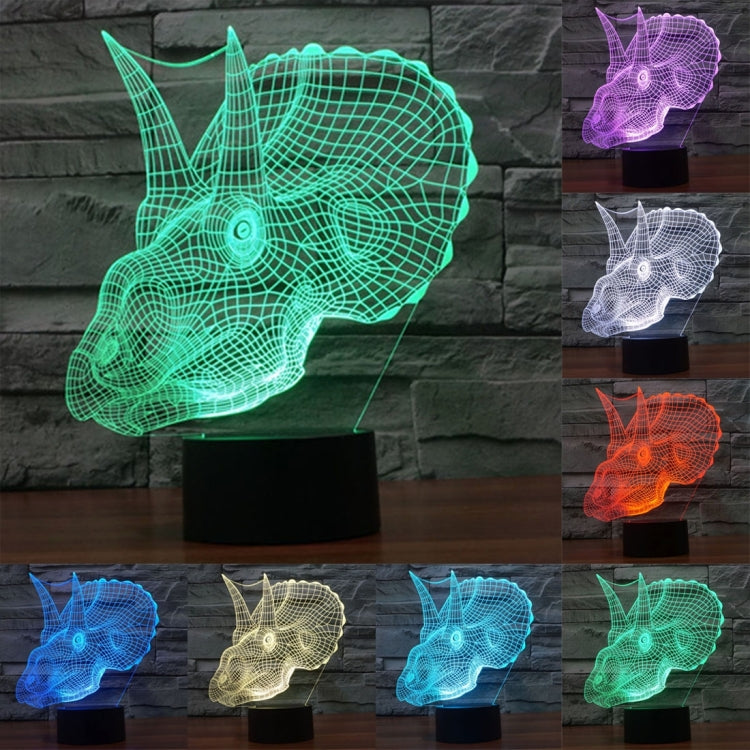 Dinosaur Style 3D Touch Switch Control LED Light , 7 Color Discoloration Creative Visual Stereo Lamp Desk Lamp Night Light - Novelty Lighting by PMC TechLife | Online Shopping South Africa | PMC TechLife | Buy Now Pay Later Mobicred