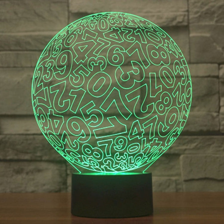Numbers Style 3D Touch Switch Control LED Light , 7 Color Discoloration Creative Visual Stereo Lamp Desk Lamp Night Light - Novelty Lighting by PMC TechLife | Online Shopping South Africa | PMC TechLife | Buy Now Pay Later Mobicred