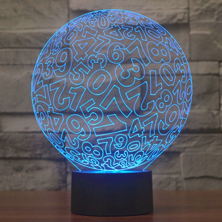 Numbers Style 3D Touch Switch Control LED Light , 7 Color Discoloration Creative Visual Stereo Lamp Desk Lamp Night Light - Novelty Lighting by PMC TechLife | Online Shopping South Africa | PMC TechLife | Buy Now Pay Later Mobicred