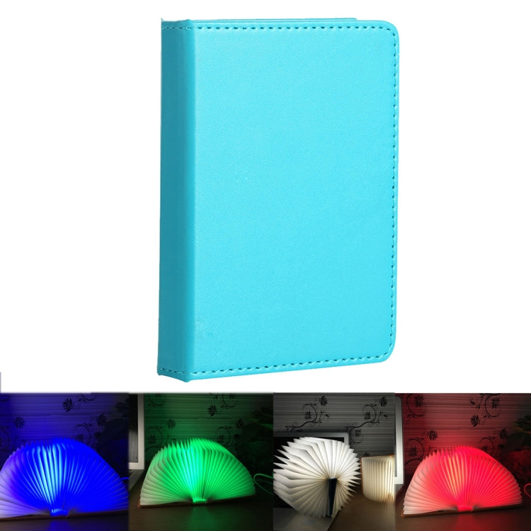 Foldable Pages RGB + Warm White Light Book Shape LED Light, Creative Portable USB Charging Small Size Night Light(Blue) - Night Lights by PMc TechLife | Online Shopping South Africa | PMc TechLife | Buy Now Pay Later Mobicred