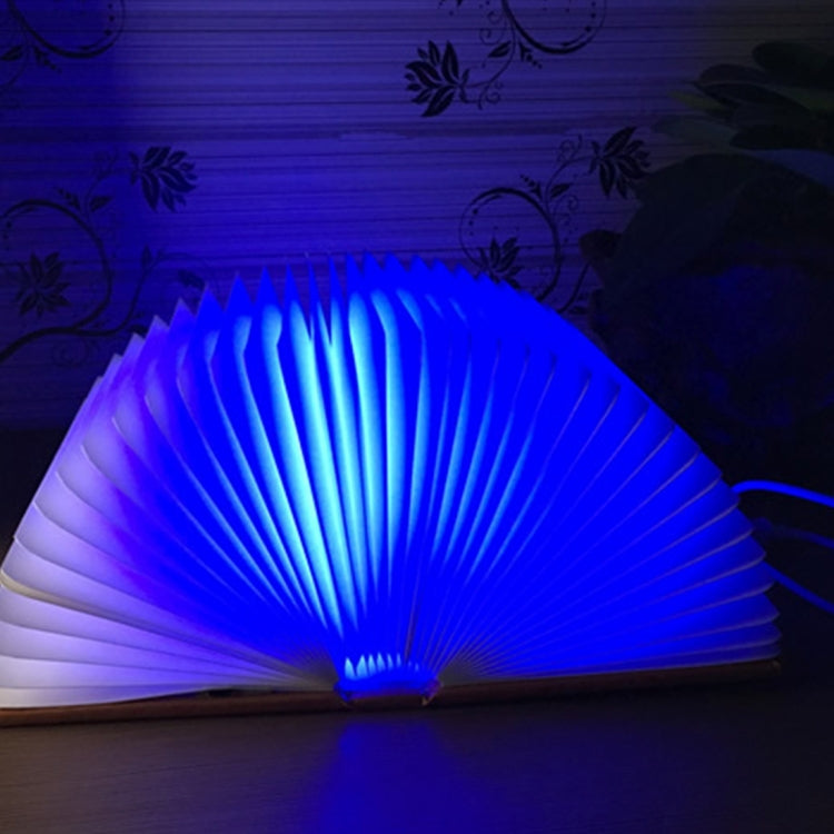 Foldable Pages RGB + Warm White Light Book Shape LED Light, Creative Portable USB Charging Small Size Night Light(Blue) - Night Lights by PMc TechLife | Online Shopping South Africa | PMc TechLife | Buy Now Pay Later Mobicred